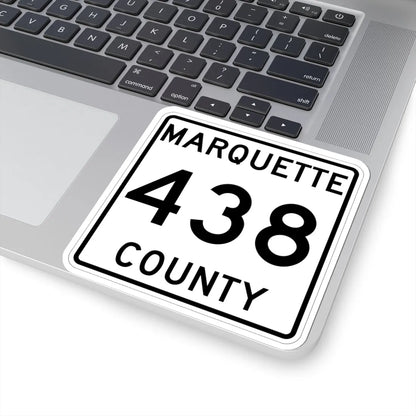Michigan 438 Marquette County (Michigan) (Road Sign) STICKER Vinyl Kiss-Cut Decal - The Sticker Space