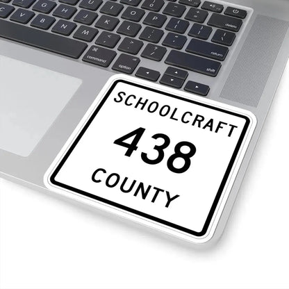 Michigan 438 Schoolcraft County (Michigan) (Road Sign) STICKER Vinyl Kiss-Cut Decal - The Sticker Space