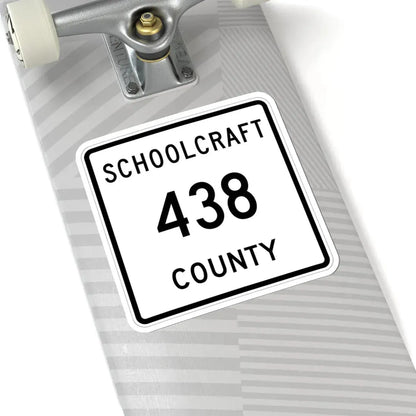 Michigan 438 Schoolcraft County (Michigan) (Road Sign) STICKER Vinyl Kiss-Cut Decal - The Sticker Space