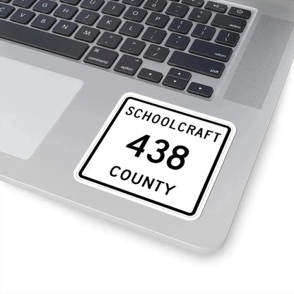 Michigan 438 Schoolcraft County (Michigan) (Road Sign) STICKER Vinyl Kiss-Cut Decal - The Sticker Space