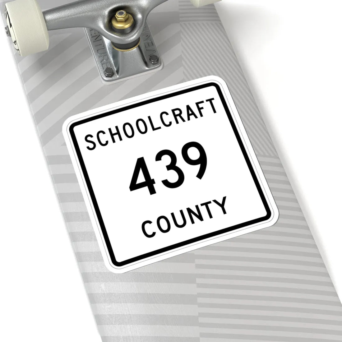 Michigan 439 Schoolcraft County (Michigan) (Road Sign) STICKER Vinyl Kiss-Cut Decal - The Sticker Space