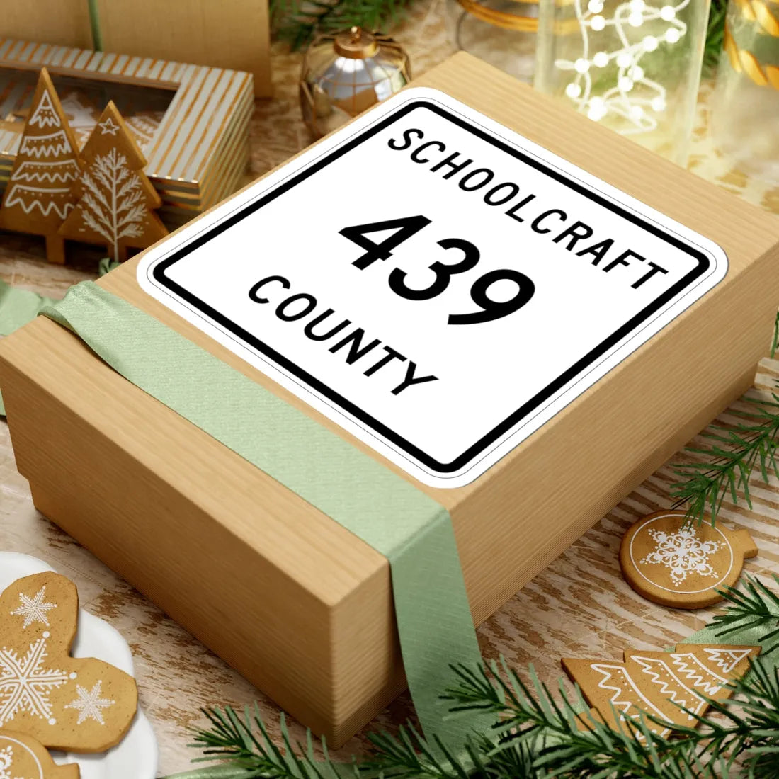 Michigan 439 Schoolcraft County (Michigan) (Road Sign) STICKER Vinyl Kiss-Cut Decal - The Sticker Space