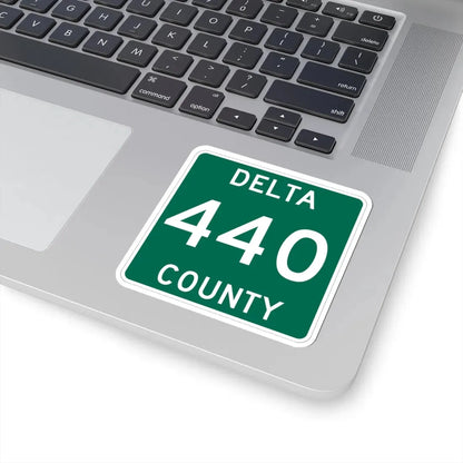 Michigan 440 Delta County (Michigan) (Road Sign) STICKER Vinyl Kiss-Cut Decal - The Sticker Space
