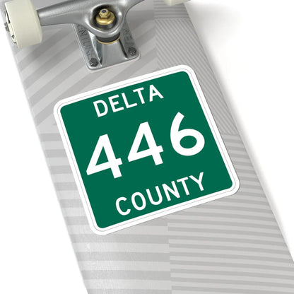 Michigan 446 Delta County (Michigan) (Road Sign) STICKER Vinyl Kiss-Cut Decal - The Sticker Space