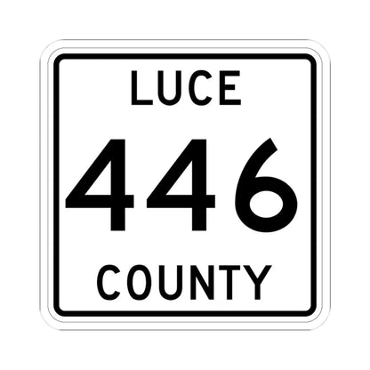 Michigan 446 Luce County (Michigan) (Road Sign) STICKER Vinyl Kiss-Cut Decal 3 Inch White - The Sticker Space