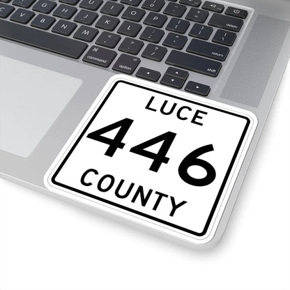 Michigan 446 Luce County (Michigan) (Road Sign) STICKER Vinyl Kiss-Cut Decal - The Sticker Space