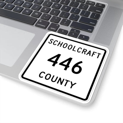 Michigan 446 Schoolcraft County (Michigan) (Road Sign) STICKER Vinyl Kiss-Cut Decal - The Sticker Space