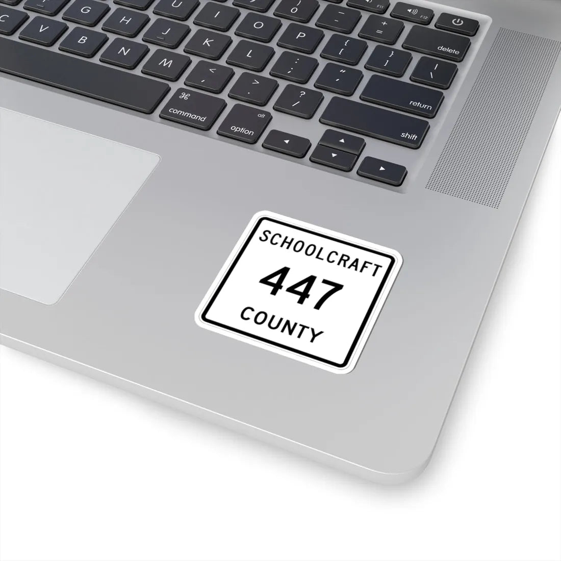 Michigan 447 Schoolcraft County (Michigan) (Road Sign) STICKER Vinyl Kiss-Cut Decal - The Sticker Space