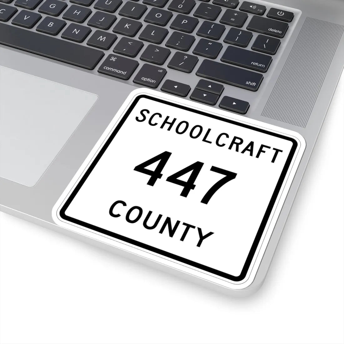 Michigan 447 Schoolcraft County (Michigan) (Road Sign) STICKER Vinyl Kiss-Cut Decal - The Sticker Space