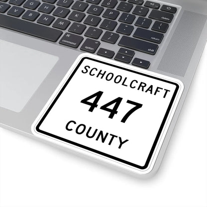 Michigan 447 Schoolcraft County (Michigan) (Road Sign) STICKER Vinyl Kiss-Cut Decal - The Sticker Space