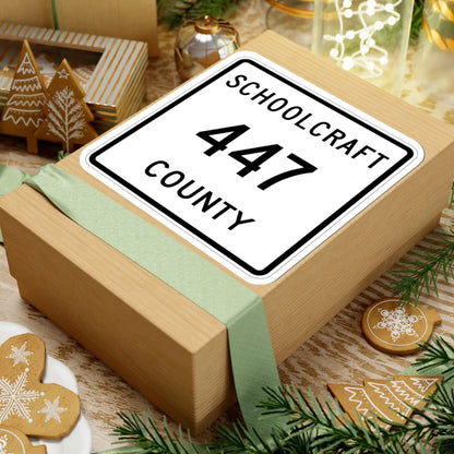 Michigan 447 Schoolcraft County (Michigan) (Road Sign) STICKER Vinyl Kiss-Cut Decal - The Sticker Space