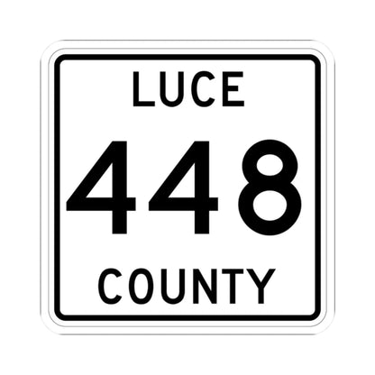 Michigan 448 Luce County (Michigan) (Road Sign) STICKER Vinyl Kiss-Cut Decal 2 Inch White - The Sticker Space