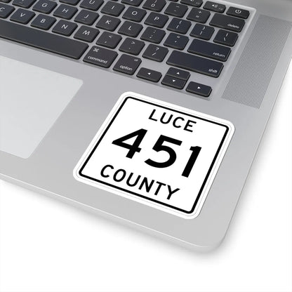 Michigan 451 Luce County (Michigan) (Road Sign) STICKER Vinyl Kiss-Cut Decal - The Sticker Space
