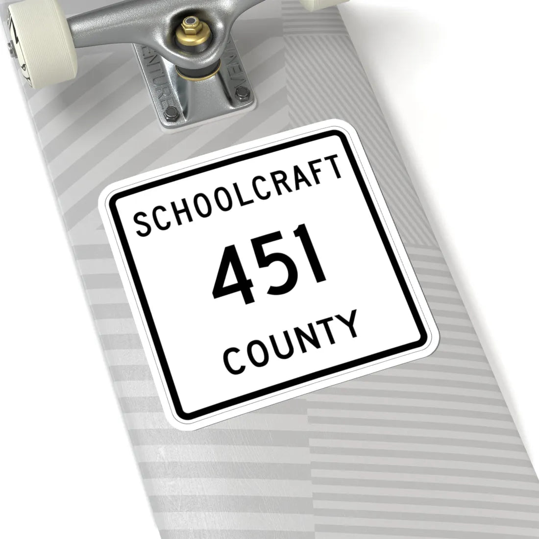 Michigan 451 Schoolcraft County (Michigan) (Road Sign) STICKER Vinyl Kiss-Cut Decal - The Sticker Space