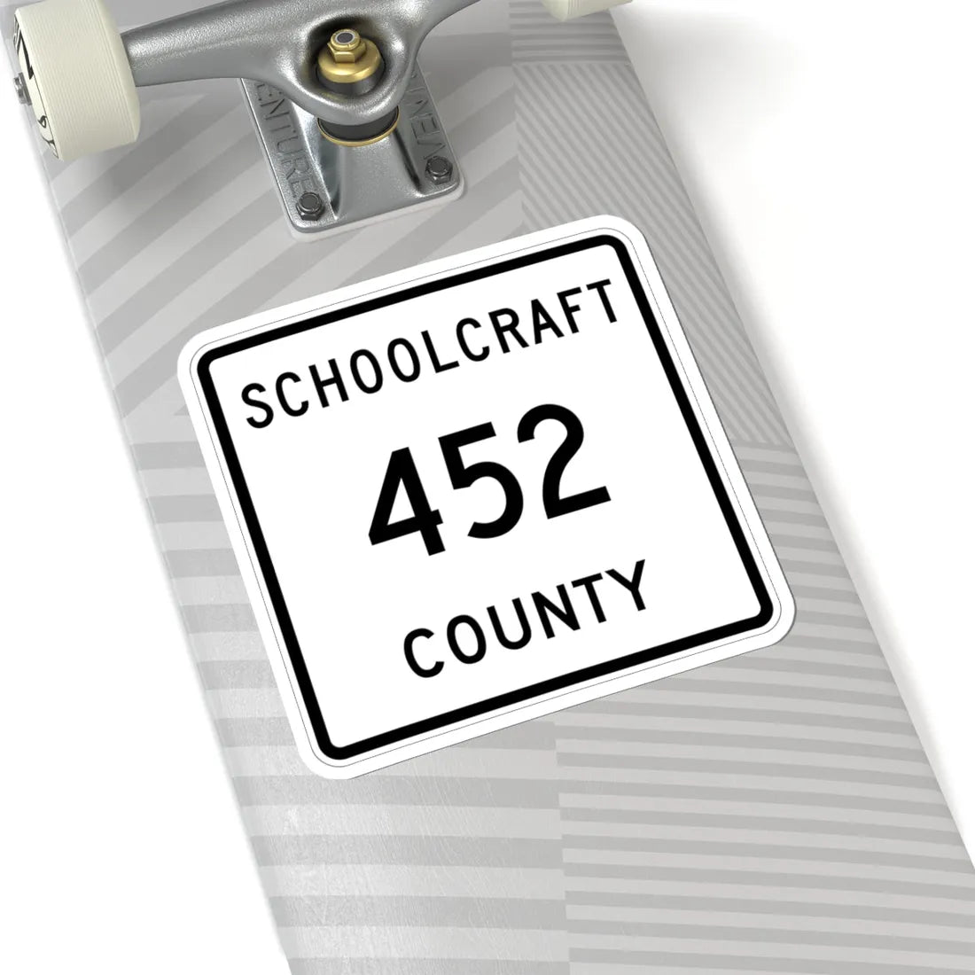 Michigan 452 Schoolcraft County (Michigan) (Road Sign) STICKER Vinyl Kiss-Cut Decal - The Sticker Space