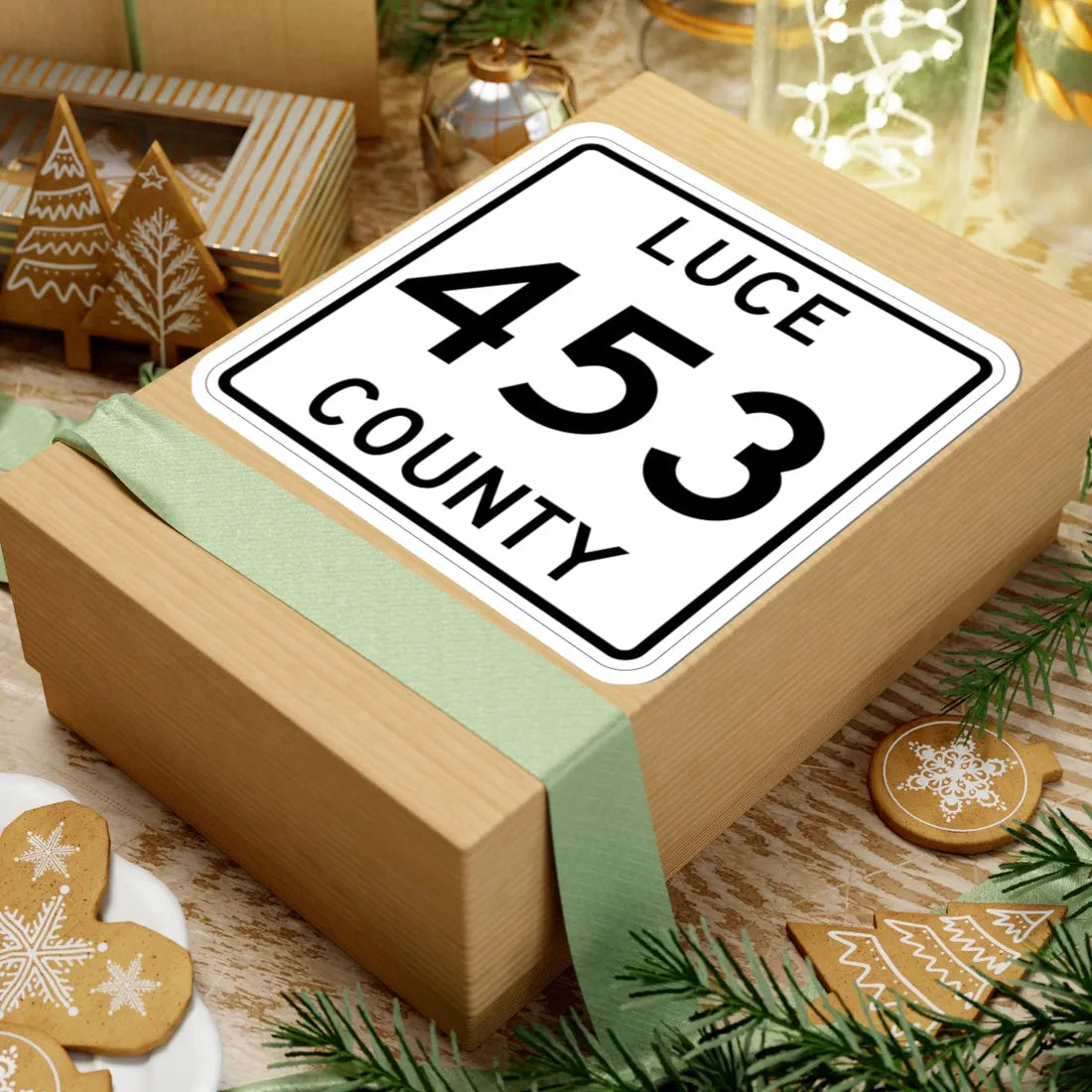 Michigan 453 Luce County (Michigan) (Road Sign) STICKER Vinyl Kiss-Cut Decal - The Sticker Space