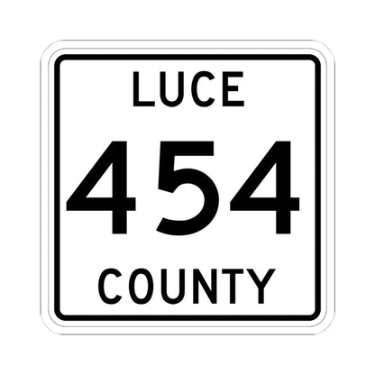 Michigan 454 Luce County (Michigan) (Road Sign) STICKER Vinyl Kiss-Cut Decal 4 Inch White - The Sticker Space