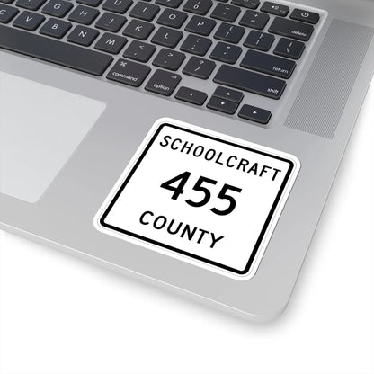Michigan 455 Schoolcraft County (Michigan) (Road Sign) STICKER Vinyl Kiss-Cut Decal - The Sticker Space