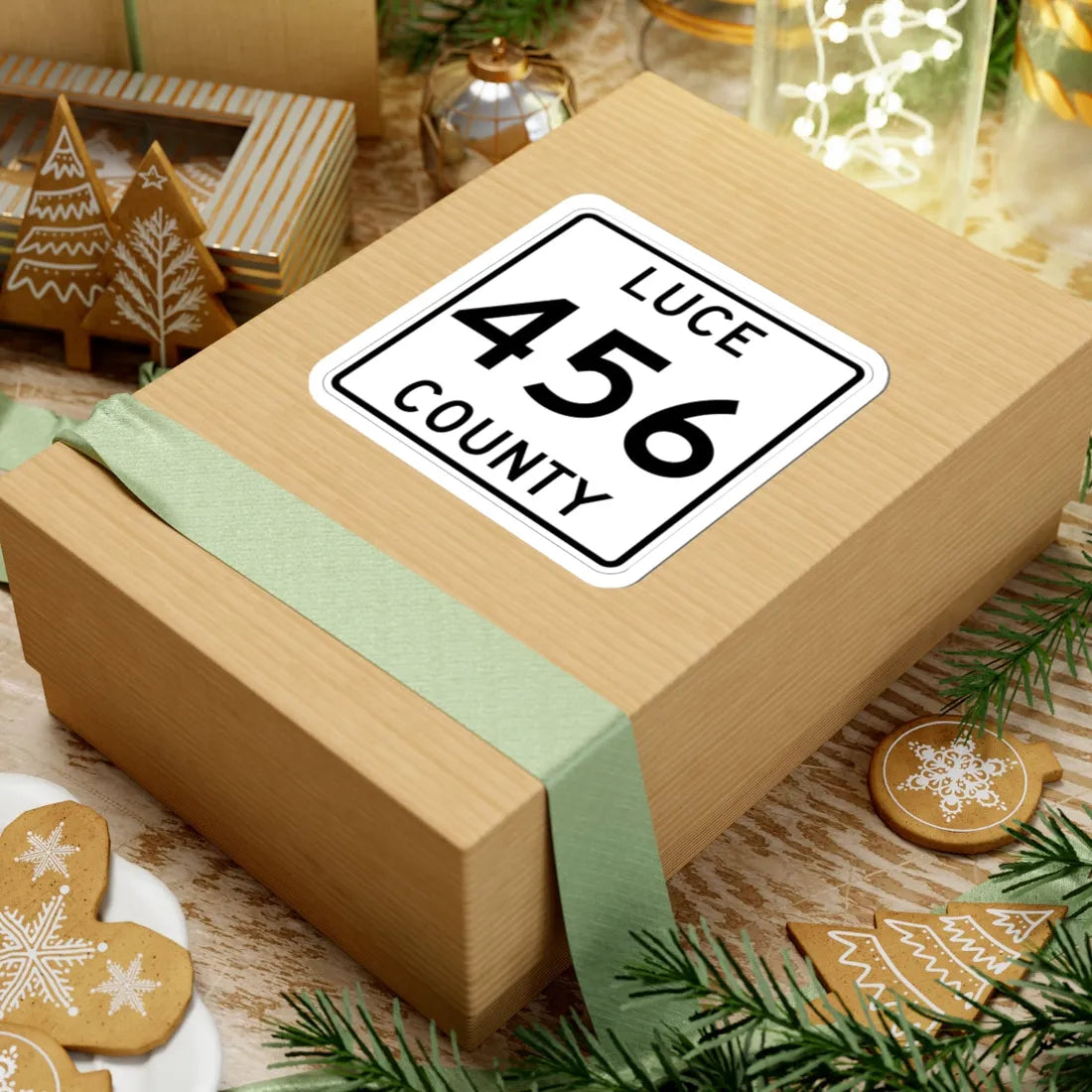 Michigan 456 Luce County (Michigan) (Road Sign) STICKER Vinyl Kiss-Cut Decal - The Sticker Space