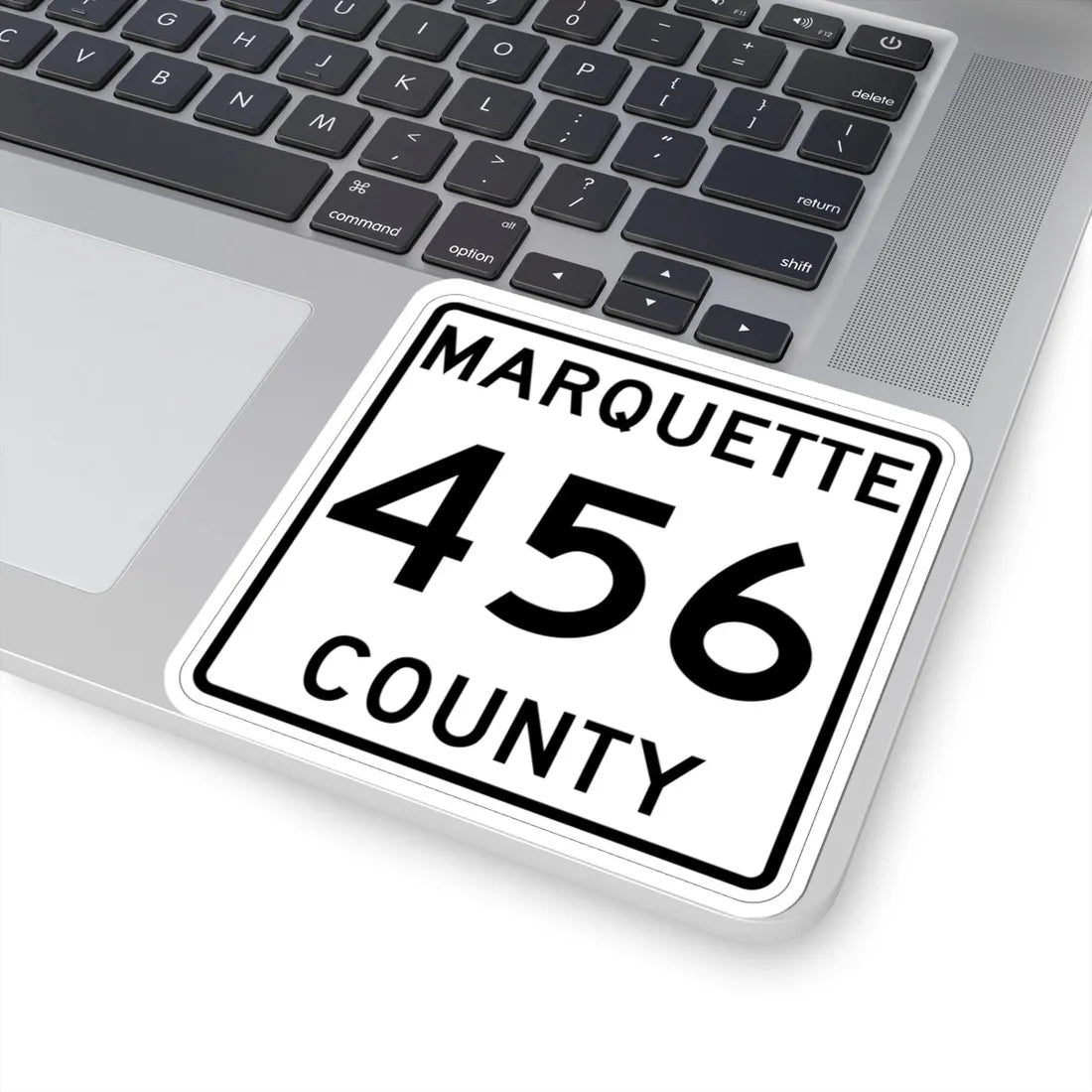 Michigan 456 Marquette County (Michigan) (Road Sign) STICKER Vinyl Kiss-Cut Decal - The Sticker Space