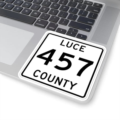 Michigan 457 Luce County (Michigan) (Road Sign) STICKER Vinyl Kiss-Cut Decal - The Sticker Space