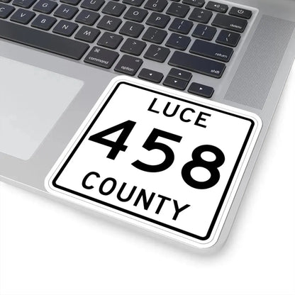 Michigan 458 Luce County (Michigan) (Road Sign) STICKER Vinyl Kiss-Cut Decal - The Sticker Space