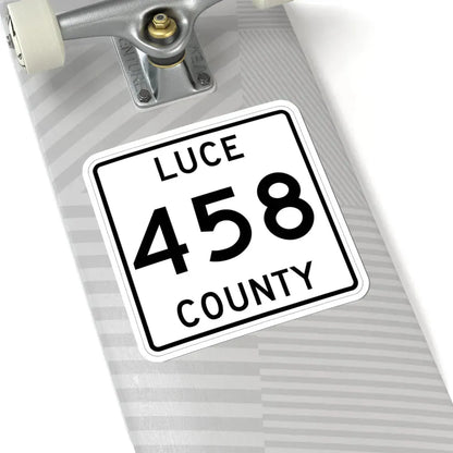 Michigan 458 Luce County (Michigan) (Road Sign) STICKER Vinyl Kiss-Cut Decal - The Sticker Space