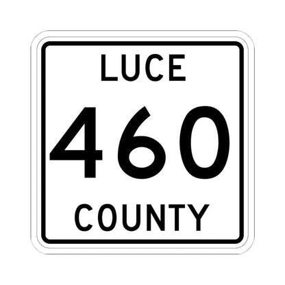 Michigan 460 Luce County (Michigan) (Road Sign) STICKER Vinyl Kiss-Cut Decal 6 Inch White - The Sticker Space