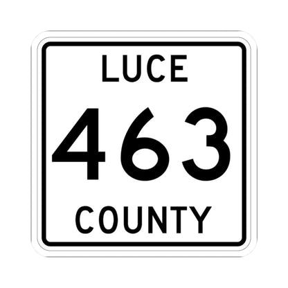Michigan 463 Luce County (Michigan) (Road Sign) STICKER Vinyl Kiss-Cut Decal 2 Inch White - The Sticker Space