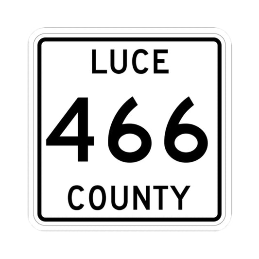 Michigan 466 Luce County (Michigan) (Road Sign) STICKER Vinyl Kiss-Cut Decal 2 Inch White - The Sticker Space