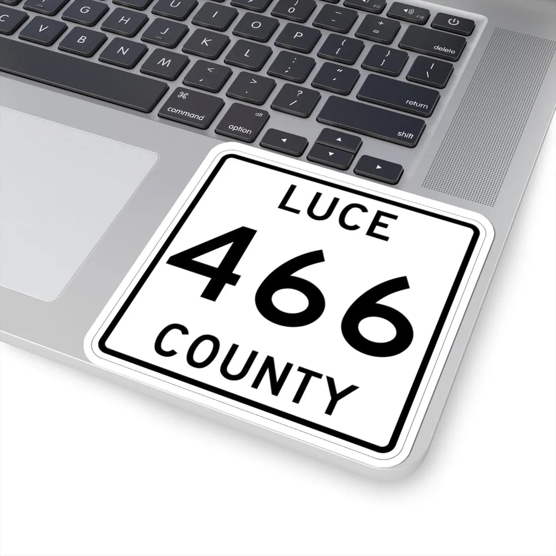 Michigan 466 Luce County (Michigan) (Road Sign) STICKER Vinyl Kiss-Cut Decal - The Sticker Space