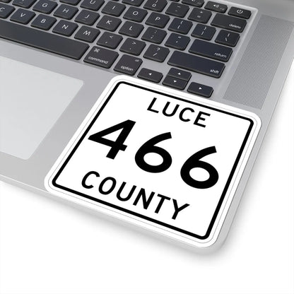 Michigan 466 Luce County (Michigan) (Road Sign) STICKER Vinyl Kiss-Cut Decal - The Sticker Space