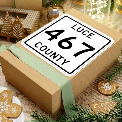 Michigan 467 Luce County (Michigan) (Road Sign) STICKER Vinyl Kiss-Cut Decal - The Sticker Space