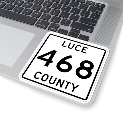 Michigan 468 Luce County (Michigan) (Road Sign) STICKER Vinyl Kiss-Cut Decal - The Sticker Space