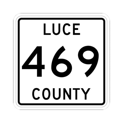 Michigan 469 Luce County (Michigan) (Road Sign) STICKER Vinyl Kiss-Cut Decal 3 Inch White - The Sticker Space