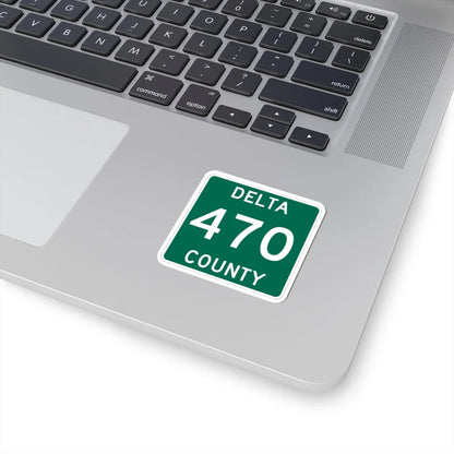 Michigan 470 Delta County (Michigan) (Road Sign) STICKER Vinyl Kiss-Cut Decal - The Sticker Space