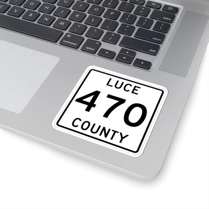 Michigan 470 Luce County (Michigan) (Road Sign) STICKER Vinyl Kiss-Cut Decal - The Sticker Space