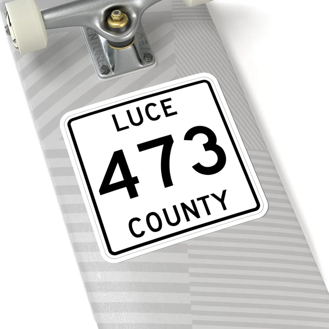Michigan 473 Luce County (Michigan) (Road Sign) STICKER Vinyl Kiss-Cut Decal - The Sticker Space