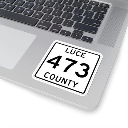 Michigan 473 Luce County (Michigan) (Road Sign) STICKER Vinyl Kiss-Cut Decal - The Sticker Space