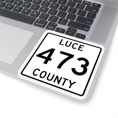 Michigan 473 Luce County (Michigan) (Road Sign) STICKER Vinyl Kiss-Cut Decal - The Sticker Space
