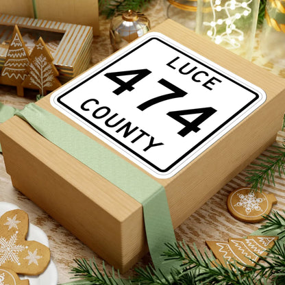 Michigan 474 Luce County (Michigan) (Road Sign) STICKER Vinyl Kiss-Cut Decal - The Sticker Space