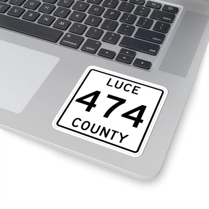 Michigan 474 Luce County (Michigan) (Road Sign) STICKER Vinyl Kiss-Cut Decal - The Sticker Space