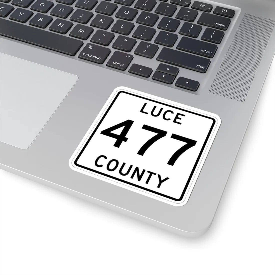 Michigan 477 Luce County (Michigan) (Road Sign) STICKER Vinyl Kiss-Cut Decal - The Sticker Space