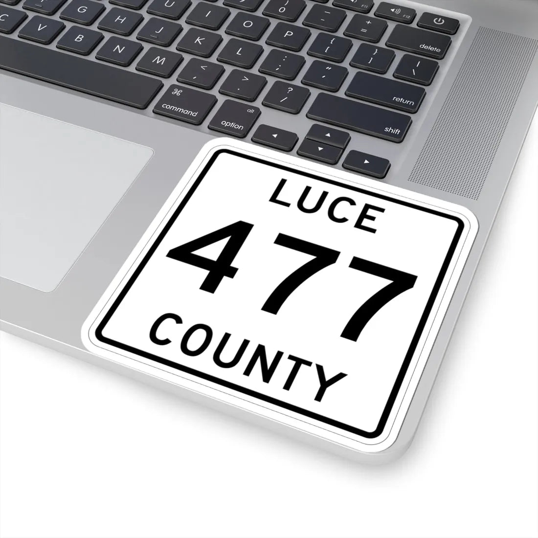 Michigan 477 Luce County (Michigan) (Road Sign) STICKER Vinyl Kiss-Cut Decal - The Sticker Space