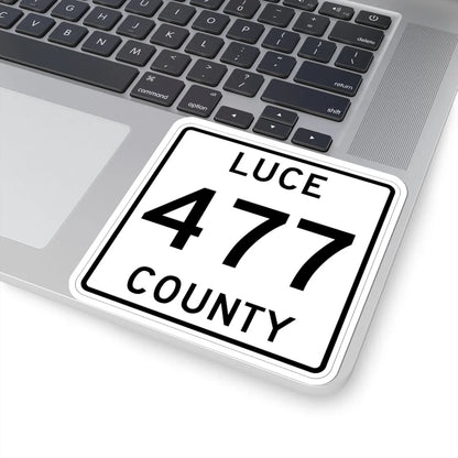 Michigan 477 Luce County (Michigan) (Road Sign) STICKER Vinyl Kiss-Cut Decal - The Sticker Space