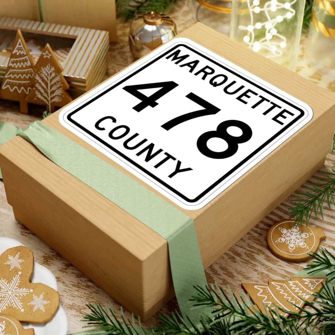 Michigan 478 Marquette County (Michigan) (Road Sign) STICKER Vinyl Kiss-Cut Decal - The Sticker Space