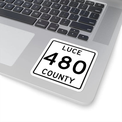 Michigan 480 Luce County (Michigan) (Road Sign) STICKER Vinyl Kiss-Cut Decal - The Sticker Space