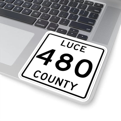 Michigan 480 Luce County (Michigan) (Road Sign) STICKER Vinyl Kiss-Cut Decal - The Sticker Space