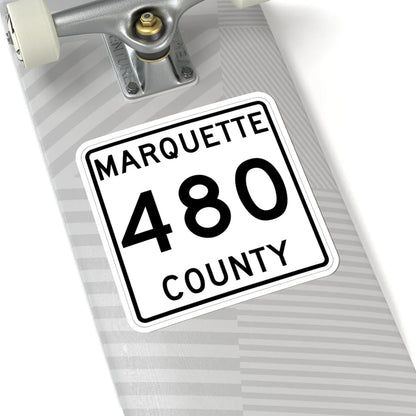 Michigan 480 Marquette County (Michigan) (Road Sign) STICKER Vinyl Kiss-Cut Decal - The Sticker Space