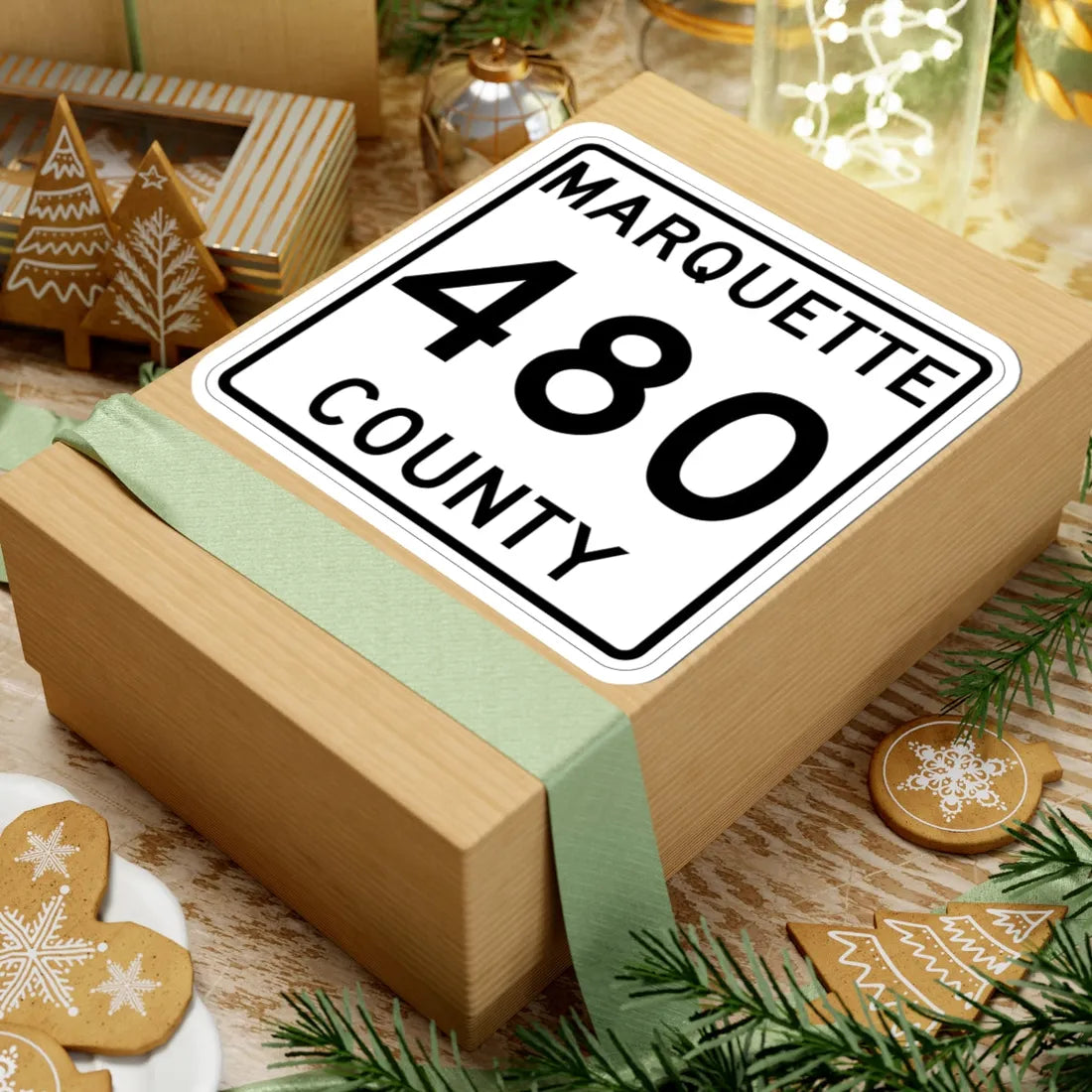 Michigan 480 Marquette County (Michigan) (Road Sign) STICKER Vinyl Kiss-Cut Decal - The Sticker Space